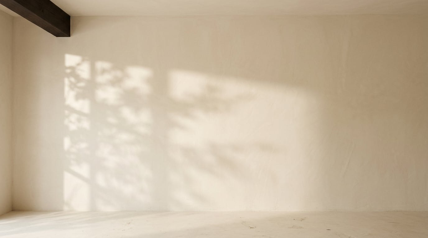 Quiet limewashed interior