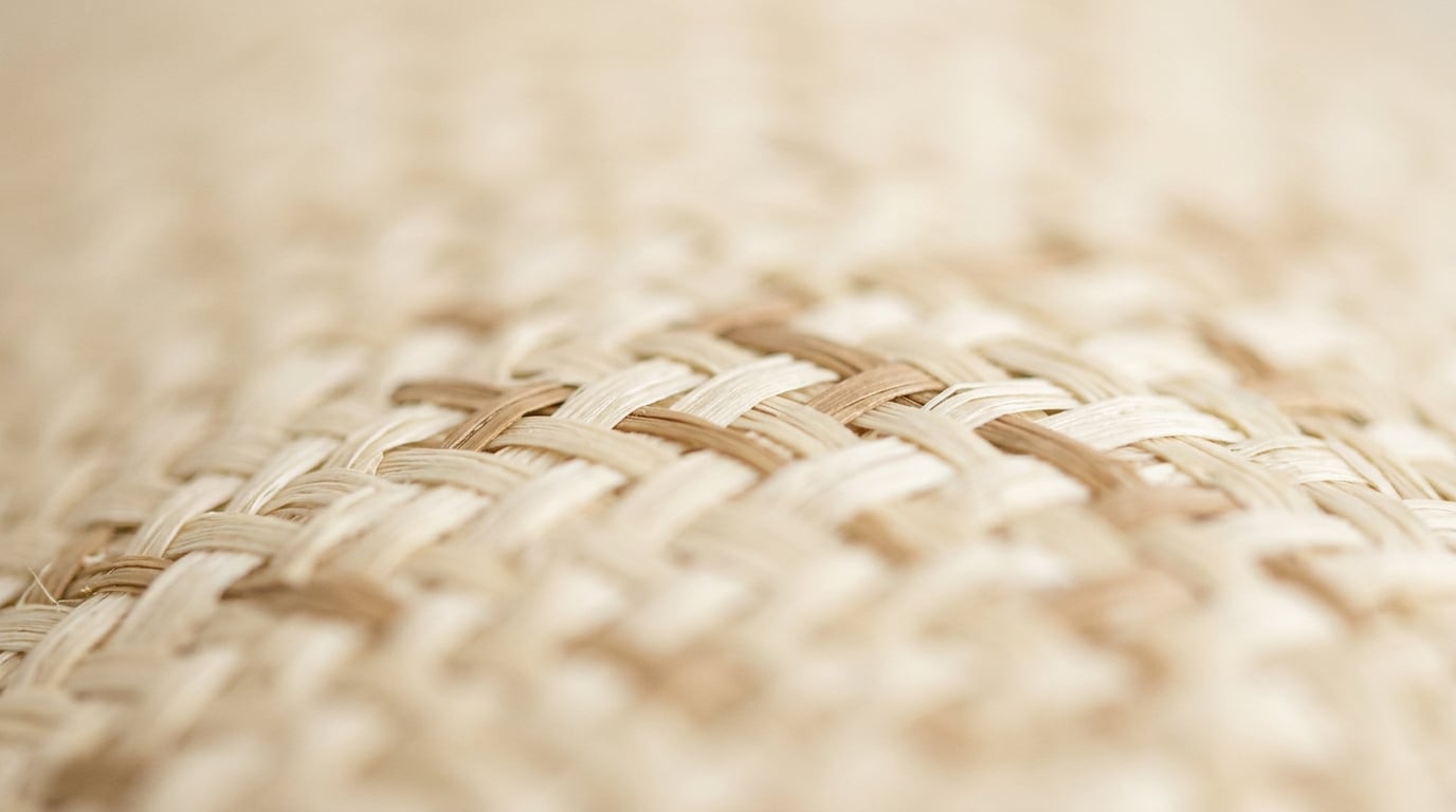 Close detail of woven palm
